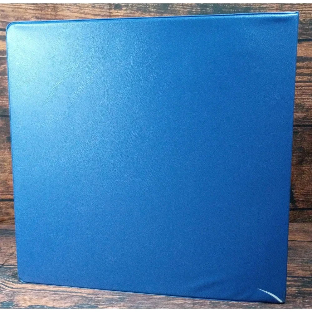 Wilson Jones 4 Inch 3 Ring Binder Blue Round Ring Vinyl Office Storage
